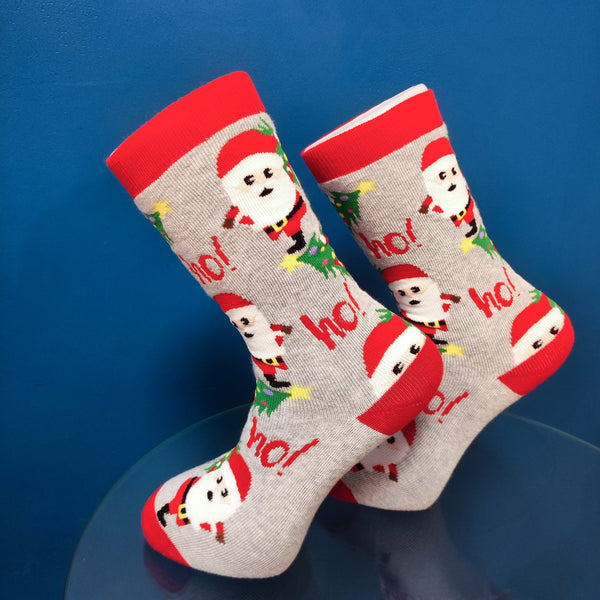 V-tex socks merry mini santas - grey