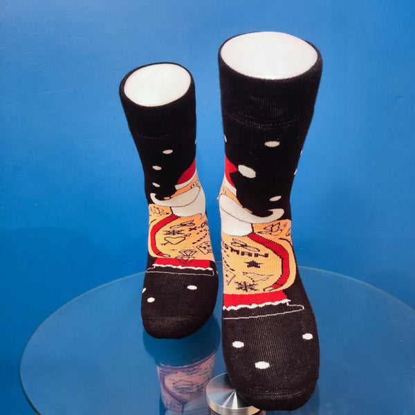 V-tex socks tattoo santa - black