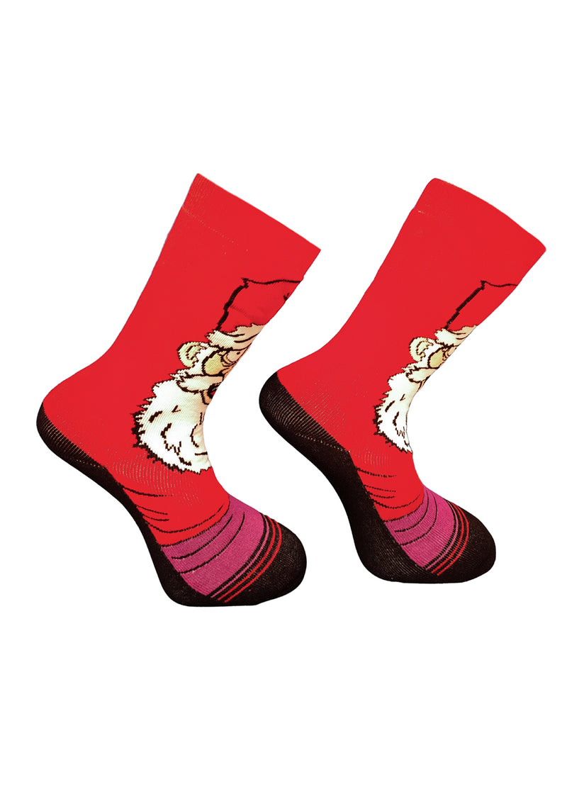 V-tex socks crazy santa - red