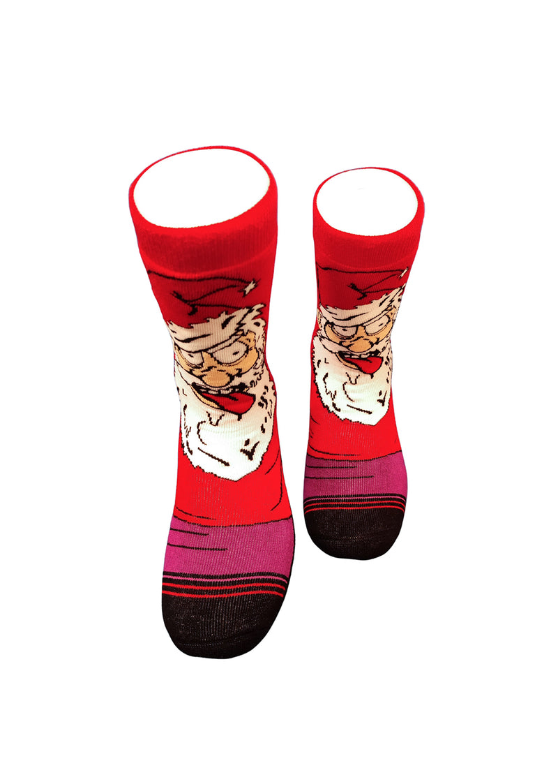 V-tex socks crazy santa - red