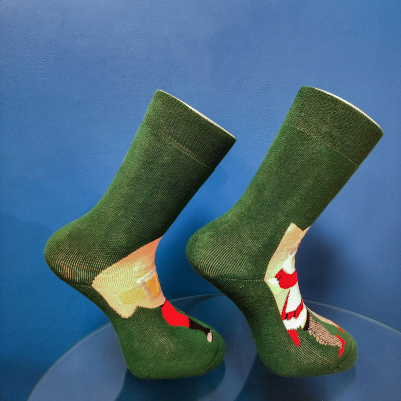 V-tex socks mr. and ms. claus - green