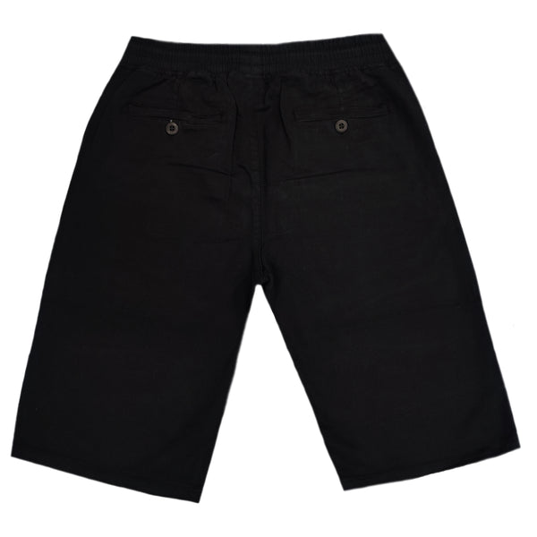 Ανδρική βερμούδα υφασμάτινη Gang - NFS807-4 - fabric shorts μαύρο