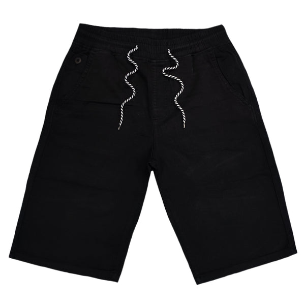 Ανδρική βερμούδα υφασμάτινη Gang - NFS807-4 - fabric shorts μαύρο