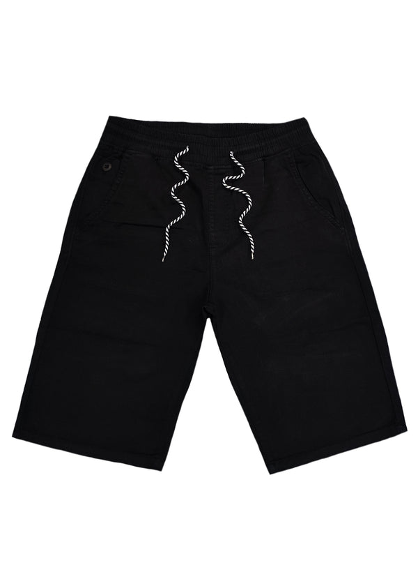 Ανδρική βερμούδα υφασμάτινη Gang - NFS807-4 - fabric shorts μαύρο