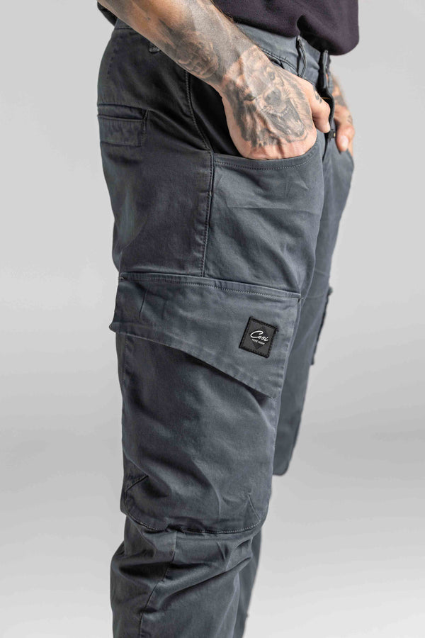 Ανδρικό παντελόνι κάργκο Cosi Jeans - 66-OSAKA - cargo pants regular fit σκούρο γκρι