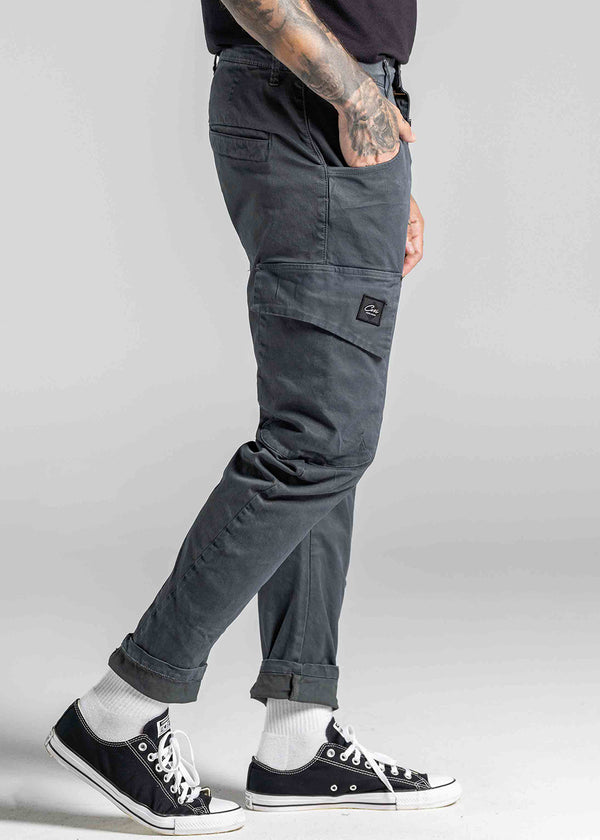 Ανδρικό παντελόνι κάργκο Cosi Jeans - 66-OSAKA - cargo pants regular fit σκούρο γκρι
