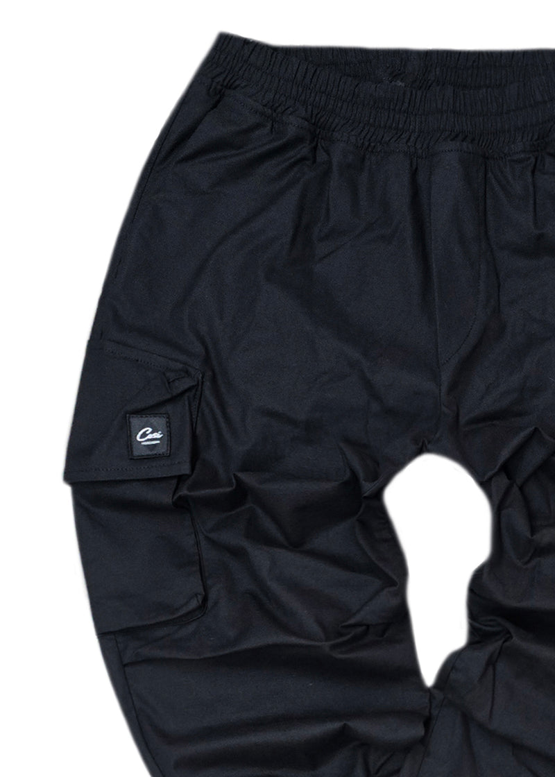 Ανδρικό υφασμάτινο παντελόνι κάργκο Cosi Jeans - 65 -OSARIO 50 - fabric cargo pants regular fit  μαύρο