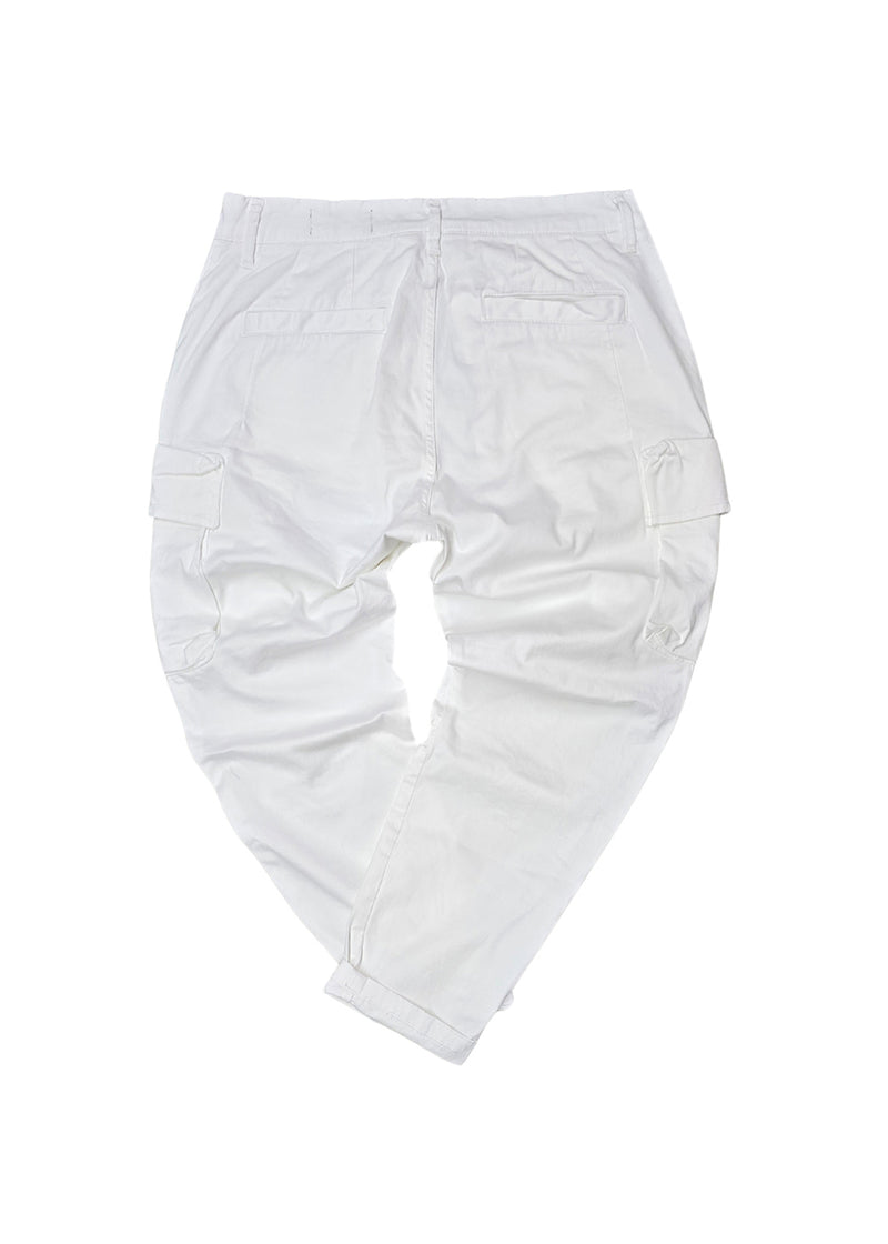 Ανδρικό παντελόνι κάργκο Cosi Jeans - 65 -OSARIO - cargo pants regular fit λευκό
