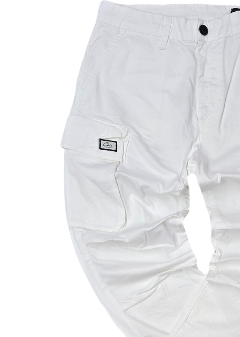 Ανδρικό παντελόνι κάργκο Cosi Jeans - 65 -OSARIO - cargo pants regular fit λευκό