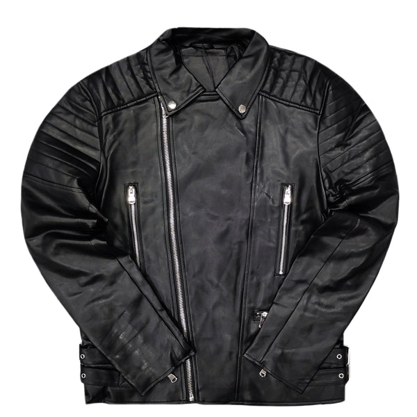 Gang - P-1811-1 - leatherette jacket - black