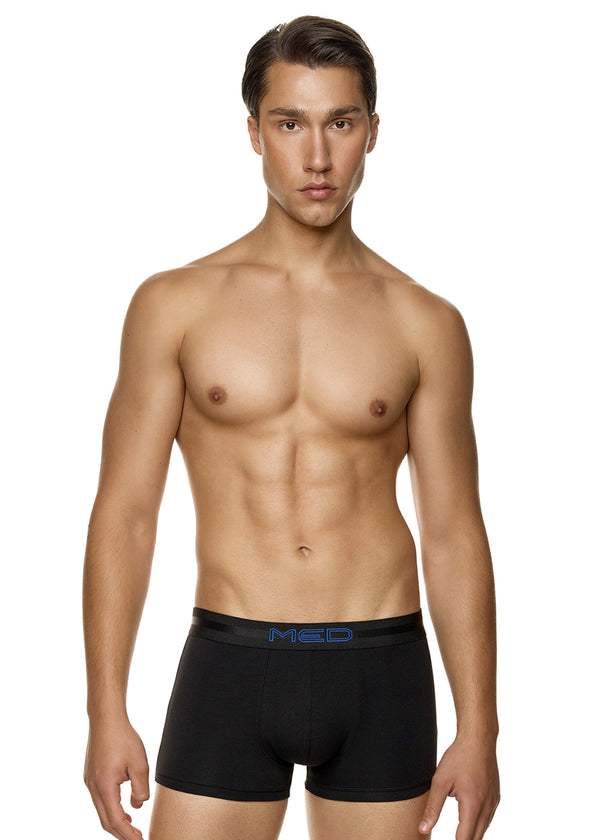 Ανδρικό εσώρουχο μπόξερ MED - P62222222-001-B - blue accent boxer μαύρο
