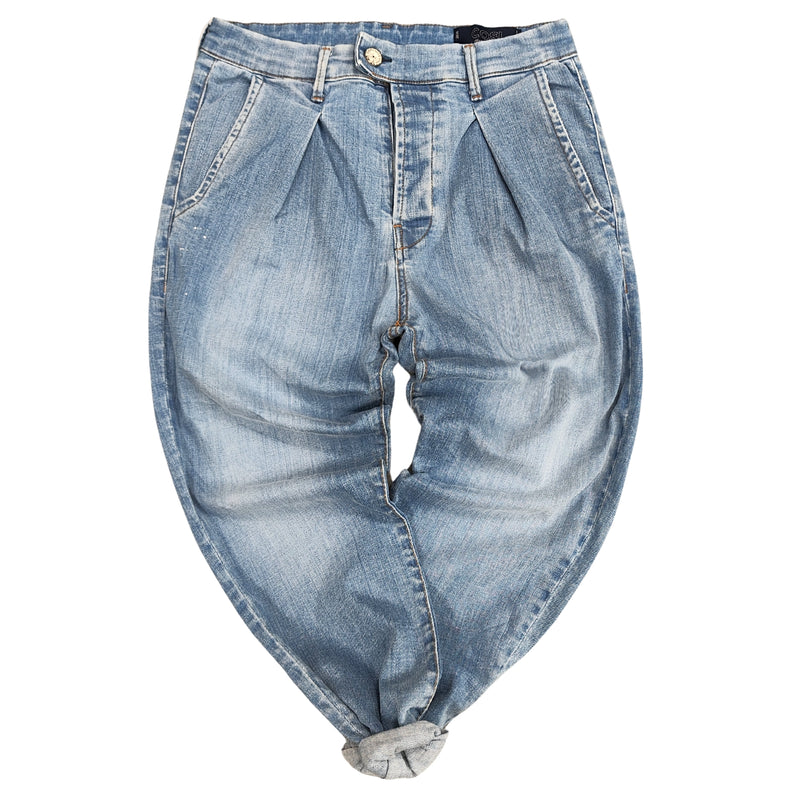 Ανδρικό Jean Παντελόνι Cosi jeans - PLEATS-ON-STEET ανοιχτό μπλε