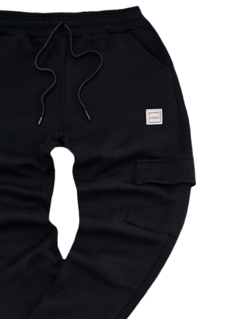 Ανδρική φόρμα cargo Close society - PNC-300-black logo white