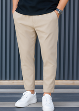 Ανδρικό παντελόνι punto Close society - PNN26-400-punto pants regular fit μπεζ