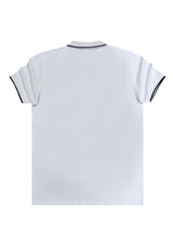 Ανδρική κοντομάνικη μπλούζα New World Polo - POLO-1002 - colar t-shirt λευκό