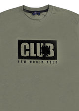 Ανδρική κοντομάνικη μπλούζα New World Polo - POLO-2010 - fuzzy logo χακί