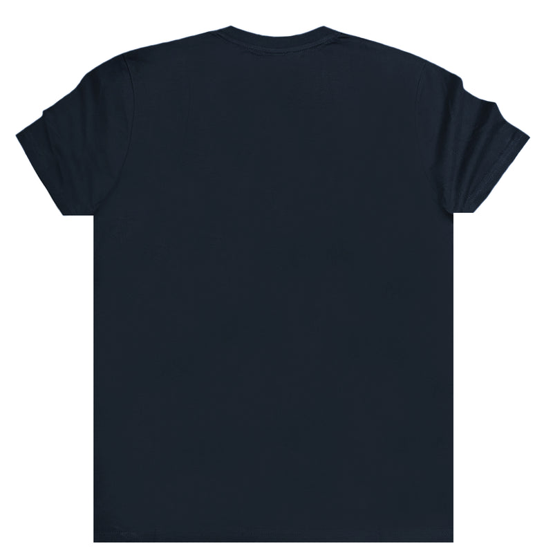 New World Polo - POLO-2010 - fuzzy logo t-shirt - navy