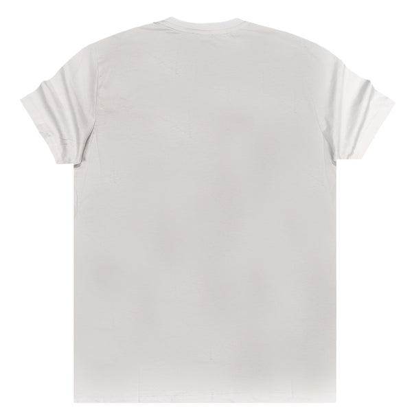 Ανδρική κοντομάνικη μπλούζα New World Polo - POLO-2010 - fuzzy logo λευκό