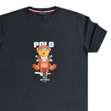 New World Polo - POLO-2024 - scooter bear t-shirt - navy