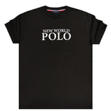 Ανδρική κοντομάνικη μπλούζα New World Polo - POLO-2030 - logo t-shirt μαύρο