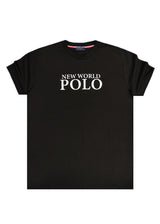 Ανδρική κοντομάνικη μπλούζα New World Polo - POLO-2030 - logo t-shirt μαύρο