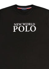 Ανδρική κοντομάνικη μπλούζα New World Polo - POLO-2030 - logo t-shirt μαύρο