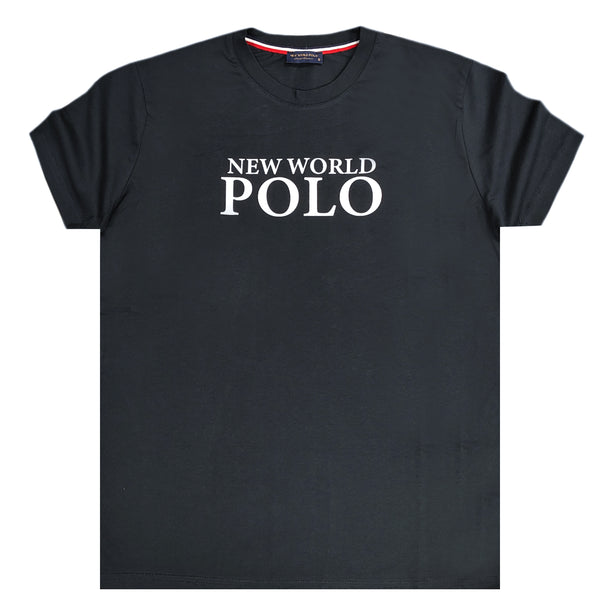 Ανδρική κοντομάνικη μπλούζα New World Polo - POLO-2030 - simpe logo σκούρο μπλε