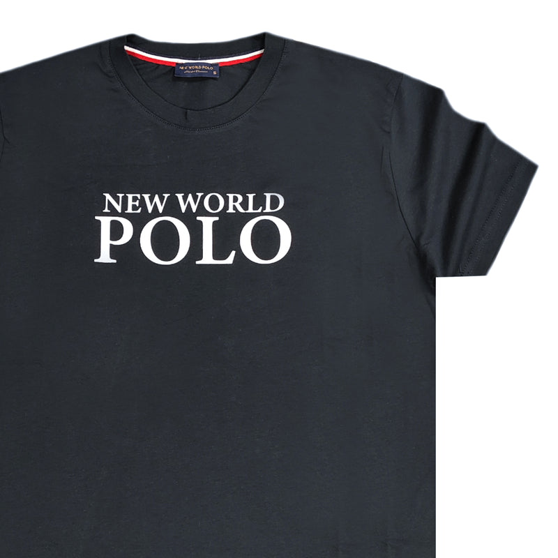 Ανδρική κοντομάνικη μπλούζα New World Polo - POLO-2030 - simpe logo σκούρο μπλε