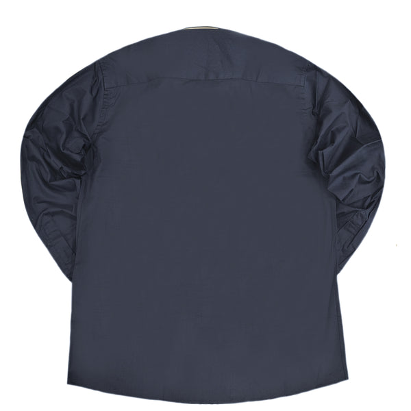 Ανδρικό πουκάμισο New World Polo - POLO-3003 - classic button-up shirt σκούρο μπλε