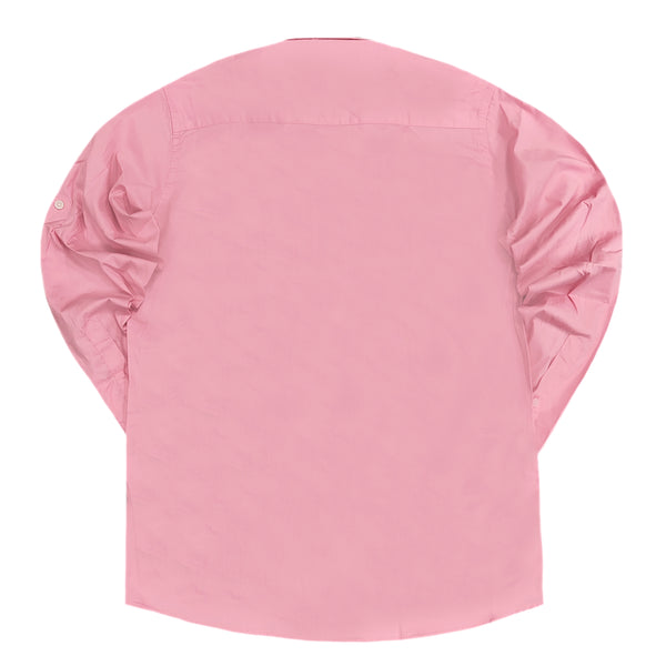 Ανδρικό πουκάμισο New World Polo - POLO-3003 - classic button-up shirt ροζ