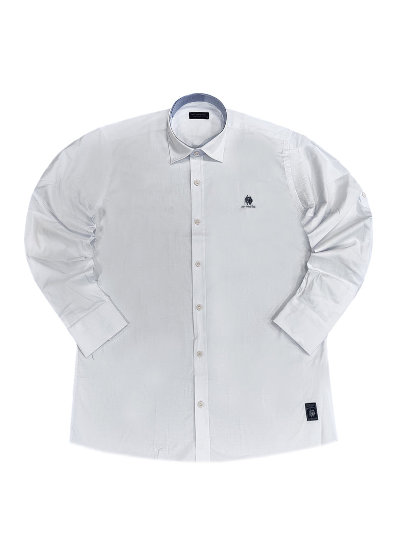 Ανδρικό πουκάμισο New World Polo - POLO-3003 - classic button-up shirt λευκό