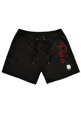 Ανδρικό μαγιό New World Polo - POLO 15504 - logo swim shorts μαύρο