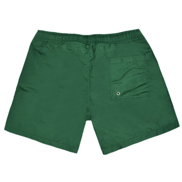 Ανδρικό μαγιό New World Polo - POLO 15504 - logo swim shorts πράσινο