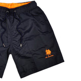 Ανδρικό μαγιό New World Polo - POLO 7001 - simple patch swim shorts σκούρο μπλε