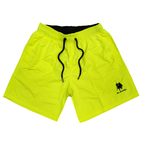 Ανδρικό μαγιό New World Polo - POLO 7001 - simple patch swim shorts κίτρινο