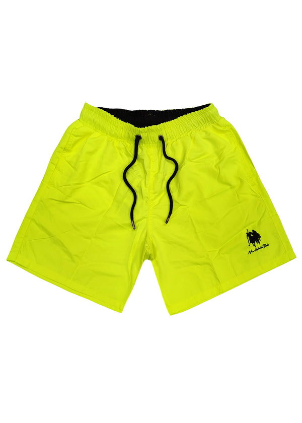 Ανδρικό μαγιό New World Polo - POLO 7001 - simple patch swim shorts κίτρινο