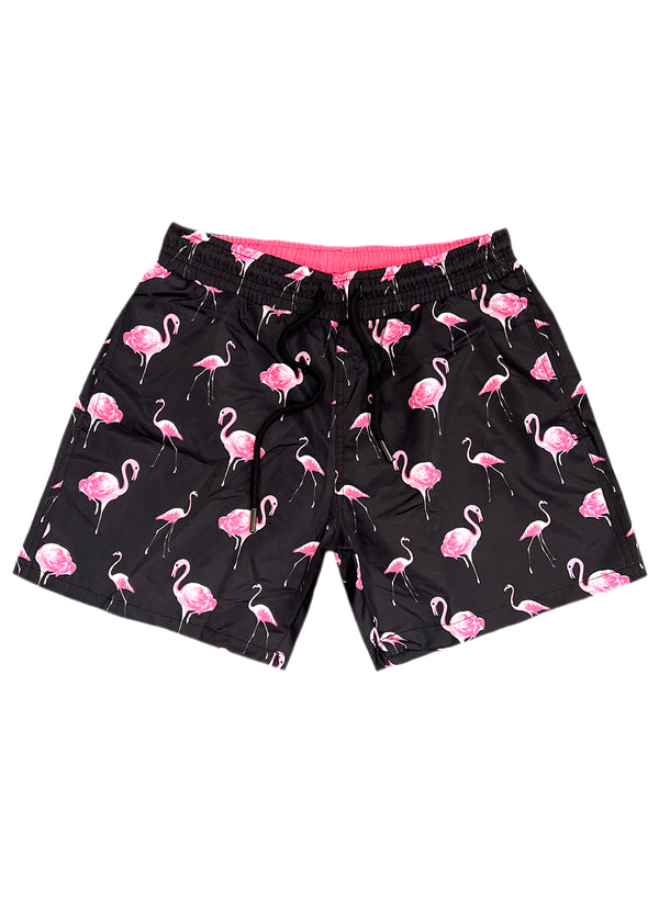 Ανδρικό μαγιό New World Polo - POLO 7013 - flamingo swim shorts black