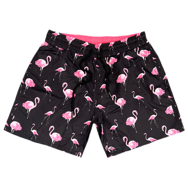 Ανδρικό μαγιό New World Polo - POLO 7013 - flamingo swim shorts black