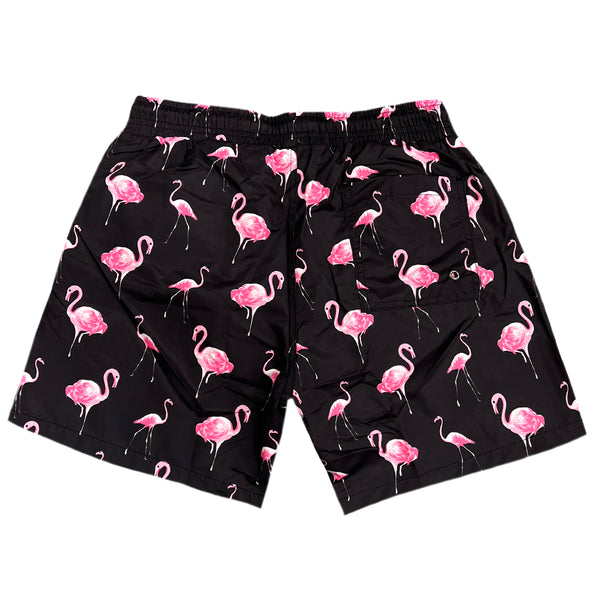 Ανδρικό μαγιό New World Polo - POLO 7013 - flamingo swim shorts black