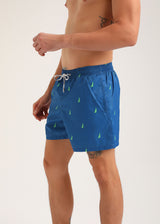 Ανδρικό μαγιό New World Polo - POLO 7015 - green boat swim shorts μπλε