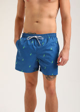 Ανδρικό μαγιό New World Polo - POLO 7015 - green boat swim shorts μπλε