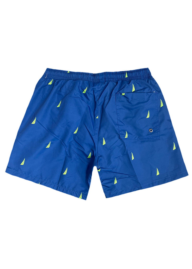 Ανδρικό μαγιό New World Polo - POLO 7015 - green boat swim shorts μπλε