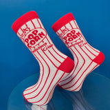 V-tex socks pop corn all red - white