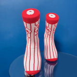 V-tex socks pop corn all red - white