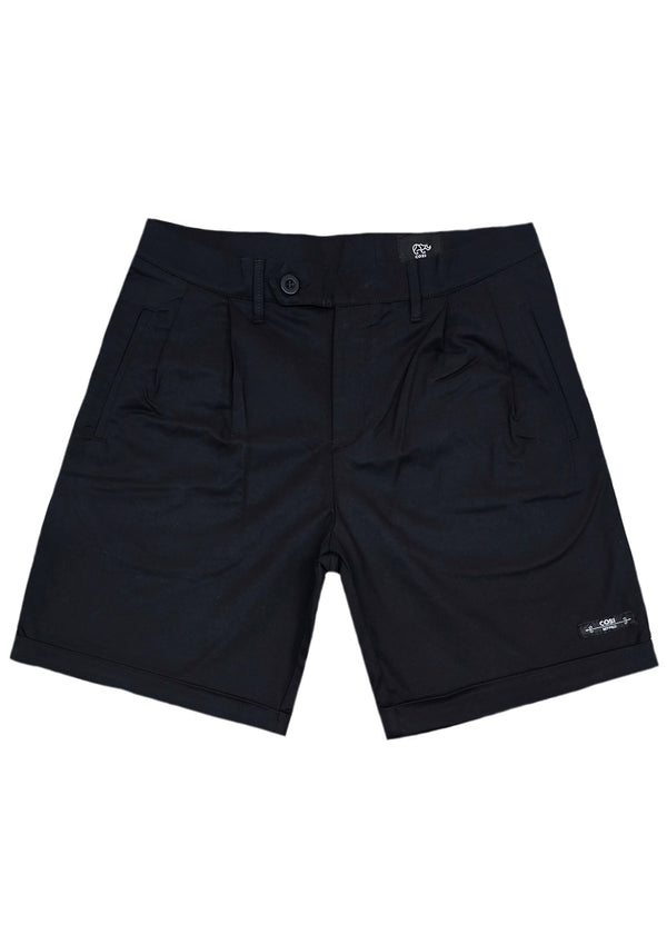 Ανδρική υφασμάτινη βερμούδα  Cosi Jeans -50-PRIMO - fabric regular fit shorts μαύρο
