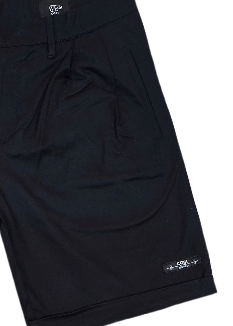 Ανδρική υφασμάτινη βερμούδα  Cosi Jeans -50-PRIMO - fabric regular fit shorts μαύρο