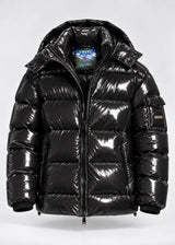VINYL ART CLOTHING - Ανδρικό μπουφάν Glossy puffer  - Μαύρο 28530-01