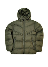 Ανδρικό μπουφάν με κουκούλα GUF-R2019-puffer χακί