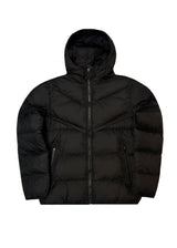 Ανδρικό μπουφάν με κουκούλα GUF-R2019-puffer μαύρο