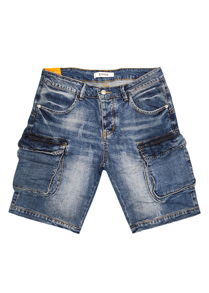 Ανδρική βερμούδα cargo Gang - RJ-968 - cargo shorts denim